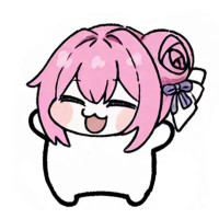 ピンク髪,笑顔,デフォルメ,キャラクター,リボン,ゆるキャラ