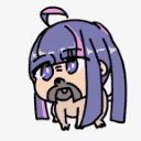 アニメキャラ,犬,紫の髪,可愛い