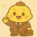 キャラクター,スーツ,笑顔,挨拶,ベレー帽,カバン,黄色,イラスト