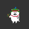 犬,キャラクター,帽子,ドット絵