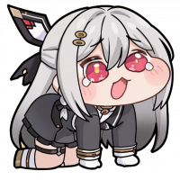 アズールレーン,ラフィー,ミニキャラ,デフォルメ,泣き顔,白髪,赤目,制服,かわいい