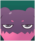 キャラクター,モンスター,紫色,眠そうな目,アニメ風