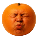 みかん,顔,合成,ユーモア,変顔