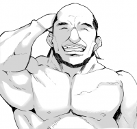 アニメ,キャラクター,笑顔,筋肉
