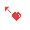 ハート,ドット絵,ピクセルアート,赤,シンプル