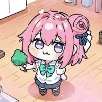 アニメキャラ,デフォルメ,ピンク髪,ブロッコリー,かわいい