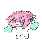 キャラクター,ピンクの髪,アニメ風,バラ,紫の目