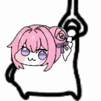 ピンク髪,アニメ風,デフォルメ,キャラクター,お団子髪
