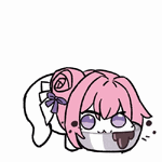 アニメ,ピンク髪,リボン,キャラクター,かわいい