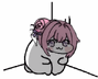イラスト,うさぎ,ピンクの髪,花飾り,かわいい