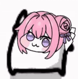 ピンク髪,バラの髪飾り,可愛い,キャラクター