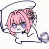 可愛い,キャラクター,ピンク髪,リボン,幽霊,落書き風
