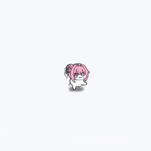 ゆっくり,アニメ風,ピンク髪,キャラクター,歩く,シンプル,ミニキャラ