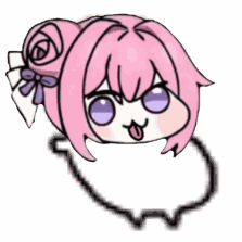 キャラクター,ピンクの髪,漫画スタイル,かわいい,デフォルメ