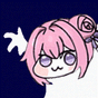 ピンク髪,キャラクター,アニメスタイル,白い布,かわいい,ローズ