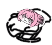 ピンク髪,キャラクター,ミーム,ギャグ,かわいい