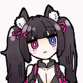 猫耳,アニメキャラ,ツインテール,カラフルな目