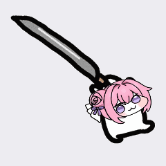 ピンクの髪,かわいいキャラクター,剣,アニメ風
