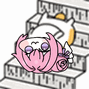 猫,階段,転ぶ,ピンクの髪,アニメキャラクター,可愛い