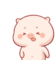 ぶた,動物,かわいい,デフォルメ,イラスト,舌を出す