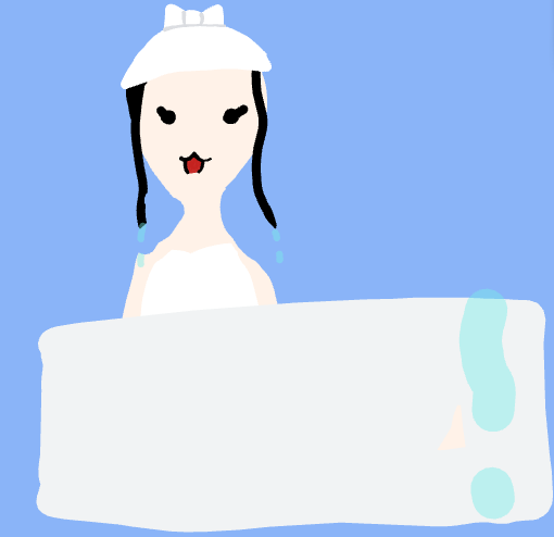 女性,お風呂,タオル,イラスト,かわいい,水滴