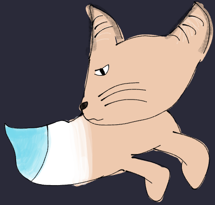 イラスト,ネコ,しっぽ,青いしっぽ,動物,シンプル,アニメ風