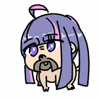 アニメキャラ,デフォルメ,紫髪,ちびキャラ,髭,かわいい,イラスト