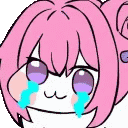 ピンク髪,泣き顔,かわいい,デフォルメ,アニメ風,猫口