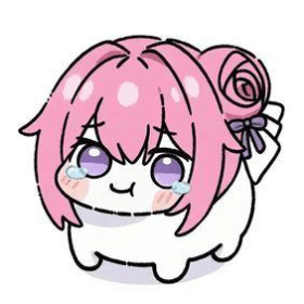 デフォルメ,可愛い,ピンク髪,涙,紫目,動物風,リボン,丸いキャラ