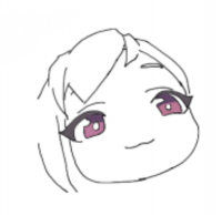 イラスト,シンプル,線画,アニメ風,女の子,アイコン